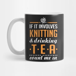 Knitting and Drinking Tea Mug